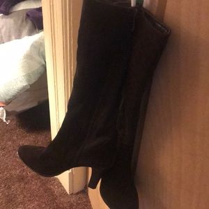 Lanebryant suede wide calf boots like new